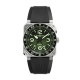 Bell & Ross BR-03 GMT Green Lum 42mm-Bell & Ross BR-03 GMT Green Lum 42mm BR0393-GN-ST/SRB
