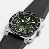 Bell & Ross BR-03 GMT Green Lum 42mm-Bell & Ross BR-03 GMT Green Lum 42mm BR0393-GN-ST/SRB