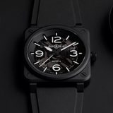 Bell & Ross BR-03 Skeleton Black Ceramic 41mm-Bell & Ross BR - 03 Skeleton Black Ceramic 41mm - BR03A - BL - SKCE/SRB