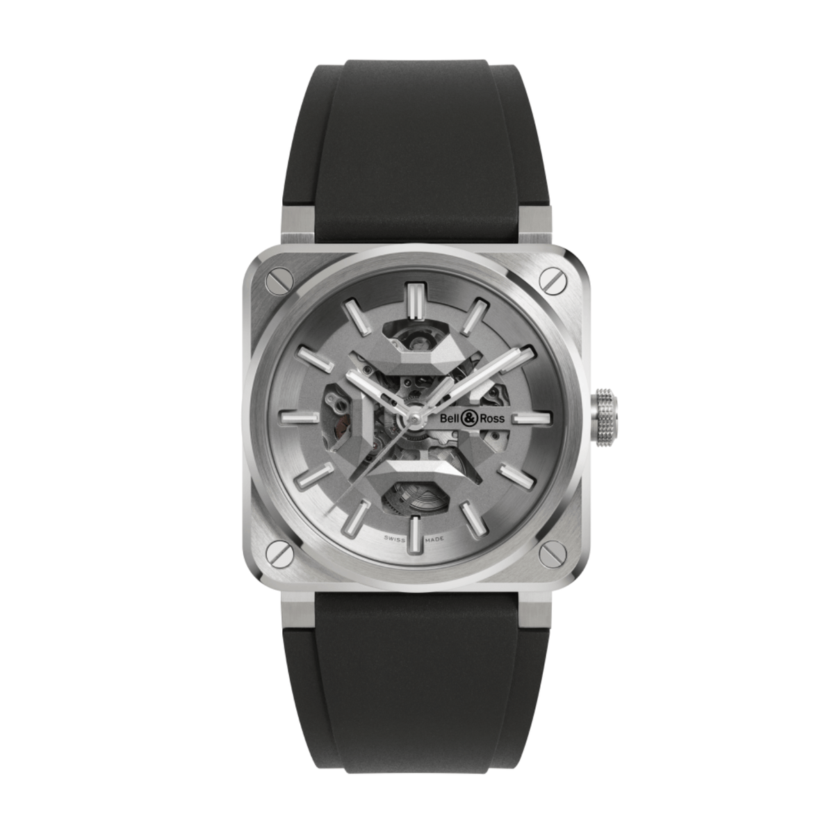 Bell & Ross BR - 03 Skeleton Grey Steel 41mm - BR03A - GR - SKST/SRB