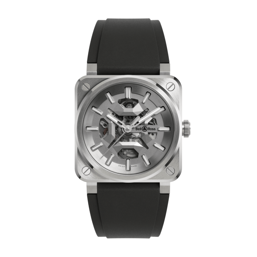 Bell & Ross BR - 03 Skeleton Grey Steel 41mm - BR03A - GR - SKST/SRB