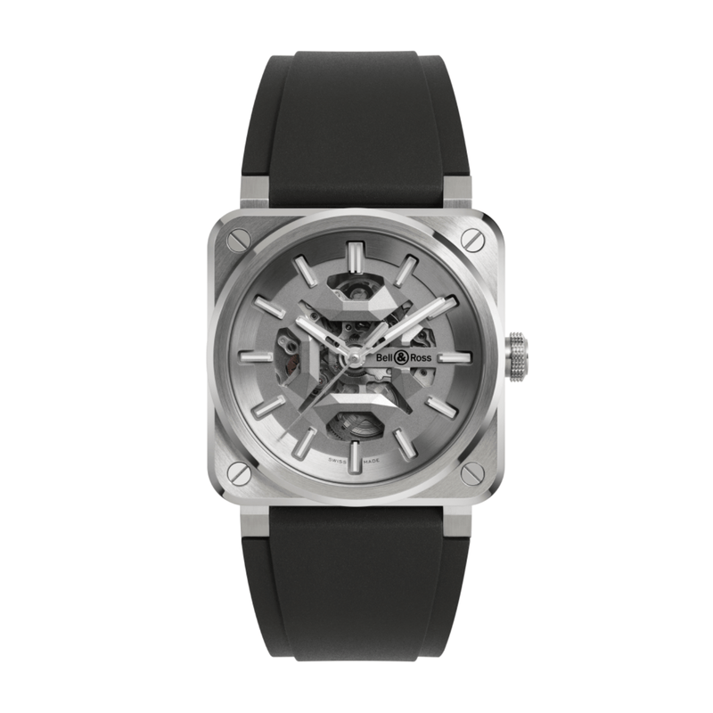 Bell & Ross BR-03 Skeleton Grey Steel 41mm-Bell & Ross BR - 03 Skeleton Grey Steel 41mm - BR03A - GR - SKST/SRB