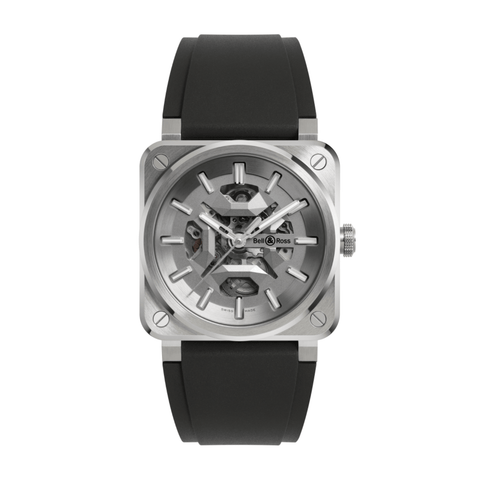 Bell & Ross BR-03 Skeleton Grey Steel 41mm-Bell & Ross BR - 03 Skeleton Grey Steel 41mm - BR03A - GR - SKST/SRB