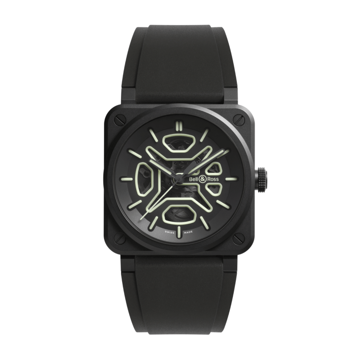 Bell & Ross BR - 03 Skeleton Lum Ceramic 41mm - BR03A - LM - SKCE/SRB