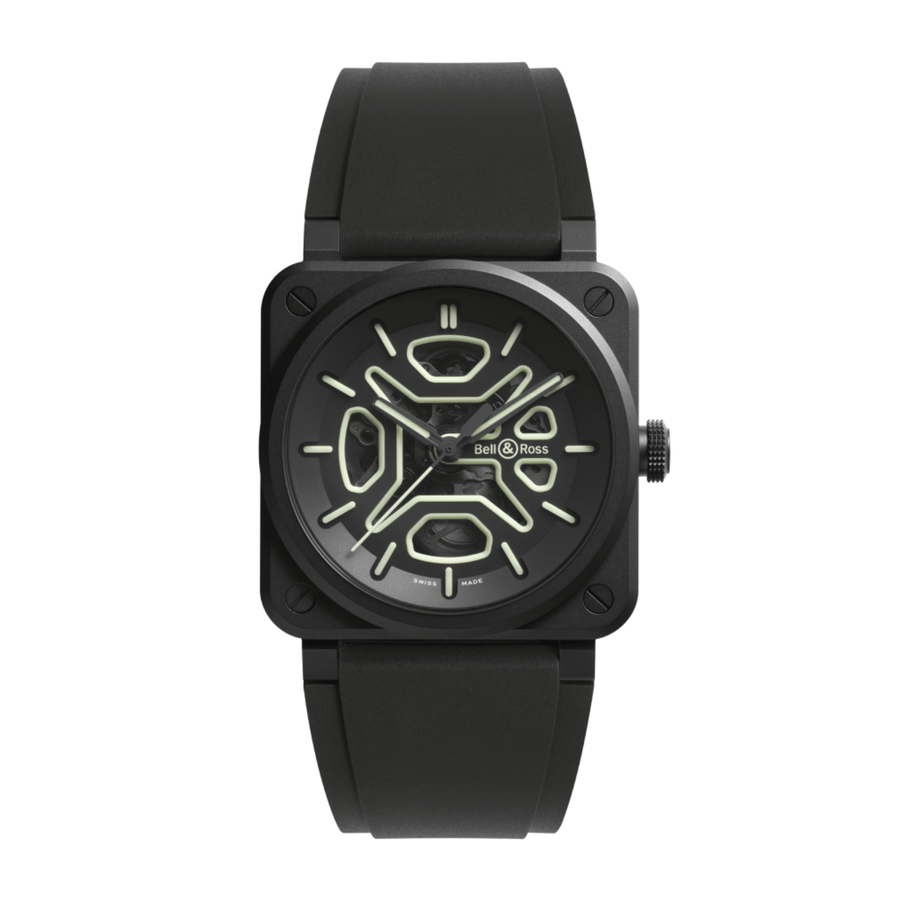 Bell & Ross BR - 03 Skeleton Lum Ceramic 41mm - BR03A - LM - SKCE/SRB