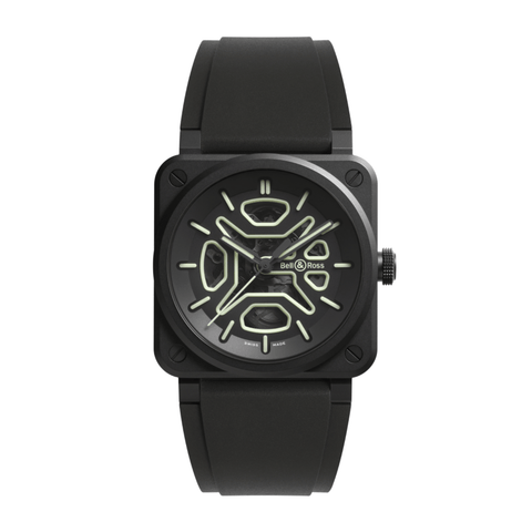 Bell & Ross BR-03 Skeleton Lum Ceramic 41mm-Bell & Ross BR - 03 Skeleton Lum Ceramic 41mm - BR03A - LM - SKCE/SRB