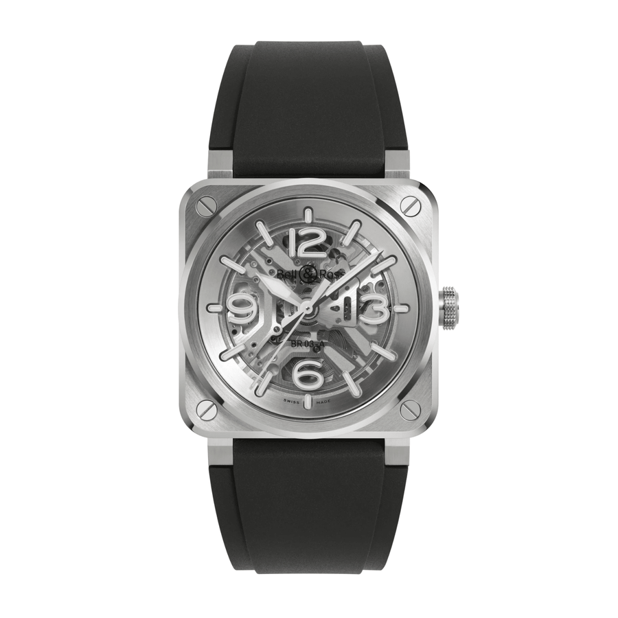 Bell & Ross BR-03 Skeleton Steel 41mm BR03A-BL-SKST/SRB
