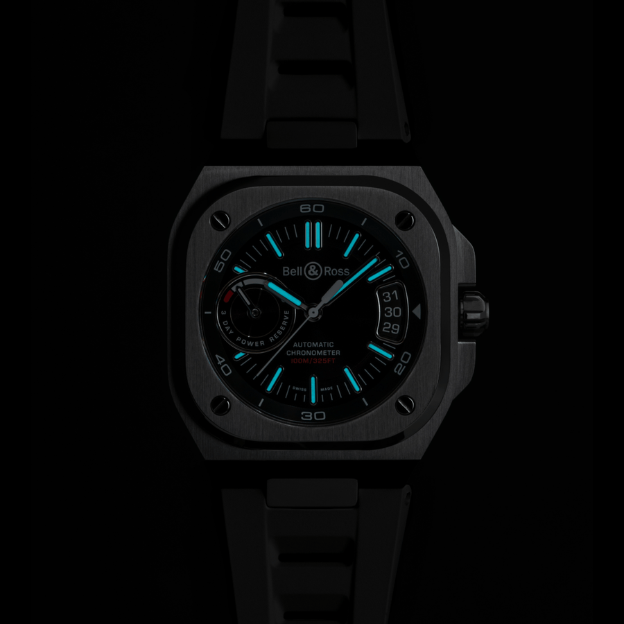 Bell & Ross BR - X5 BLACK STEEL - BRX5R - BL - ST/SRB