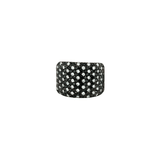 Bez Ambar Black and White Twinkle Wide Diamond Ring-Bez Ambar Black and White Twinkle Wide Diamond Ring - LPB11TB