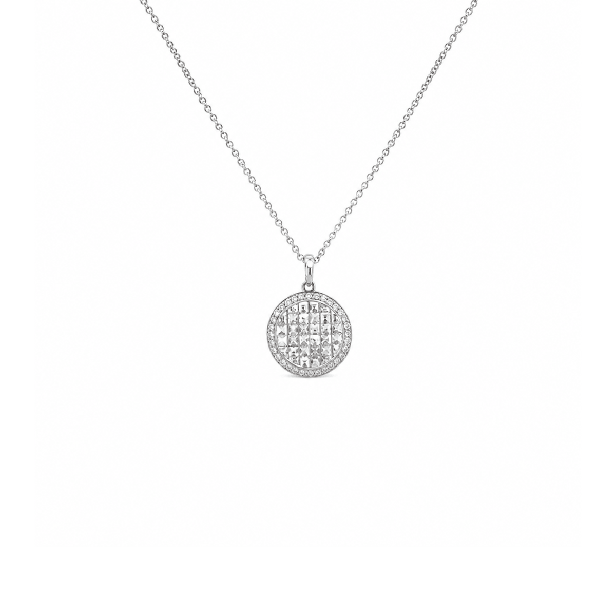 Round diamond necklace