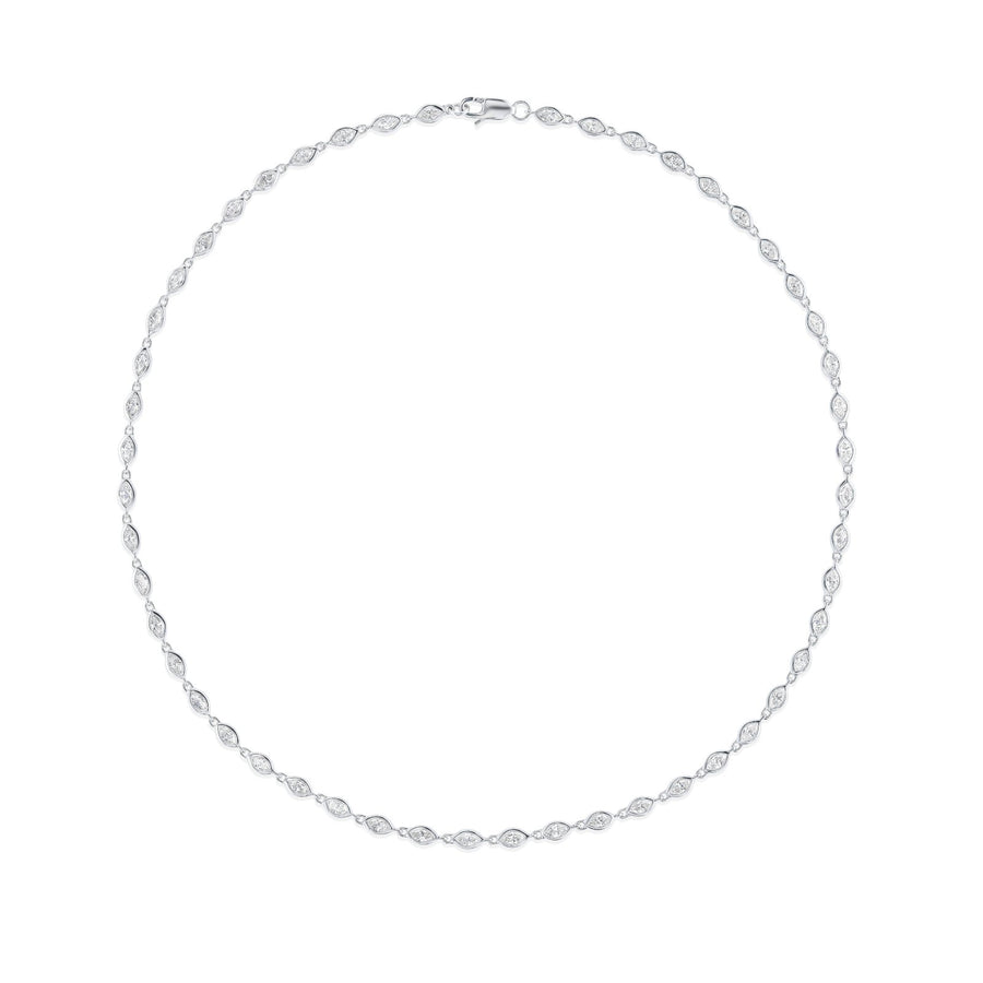 Bezel - set Marquise Diamond Necklace - 62185