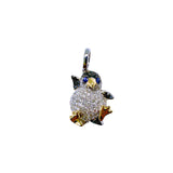 Black and White Diamond Penguin Pendant-Black and White Diamond Penguin Pendant - DPTIJ02151