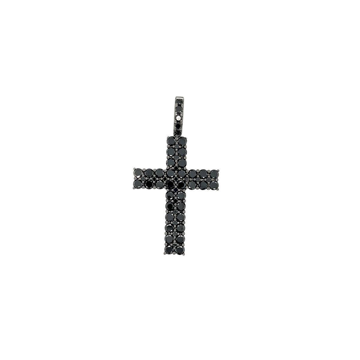 Black Diamond Cross Pendant (Chain is not included) - DPTIJ01866