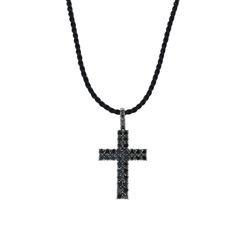 Black Diamond Cross Pendant-Black Diamond Cross Pendant - DNTIJ02286