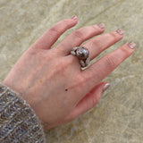 Black South Sea Pearl Diamond Ring-Black South Sea Pearl Diamond Ring - PRMXM00082