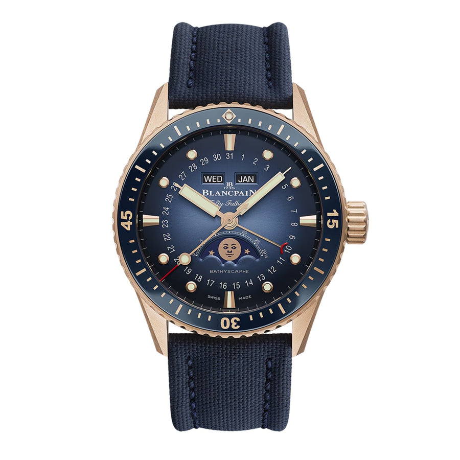 Blancpain Fifty Fathoms Bathyscaphe Quantième Complet Phases de Lune 43mm - 5054 - 3640 - O52B