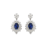 Blue Sapphire Diamond Earrings-Blue Sapphire Diamond Earrings - SENEL00299