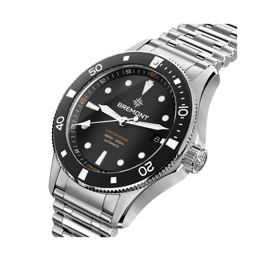 Bremont Supermarine 300m Date Black - SM40-DT-SS-BK-B
