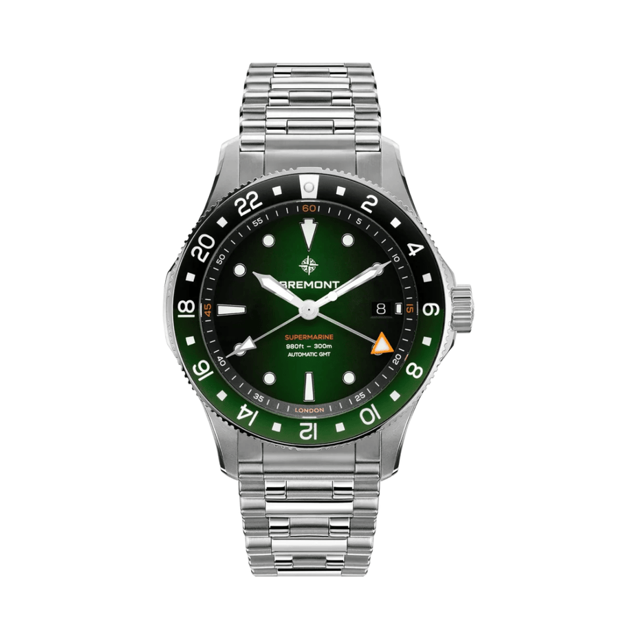 Bremont Supermarine 300m GMT Tundra Green - SM40-GMT-SS-GNBK-B