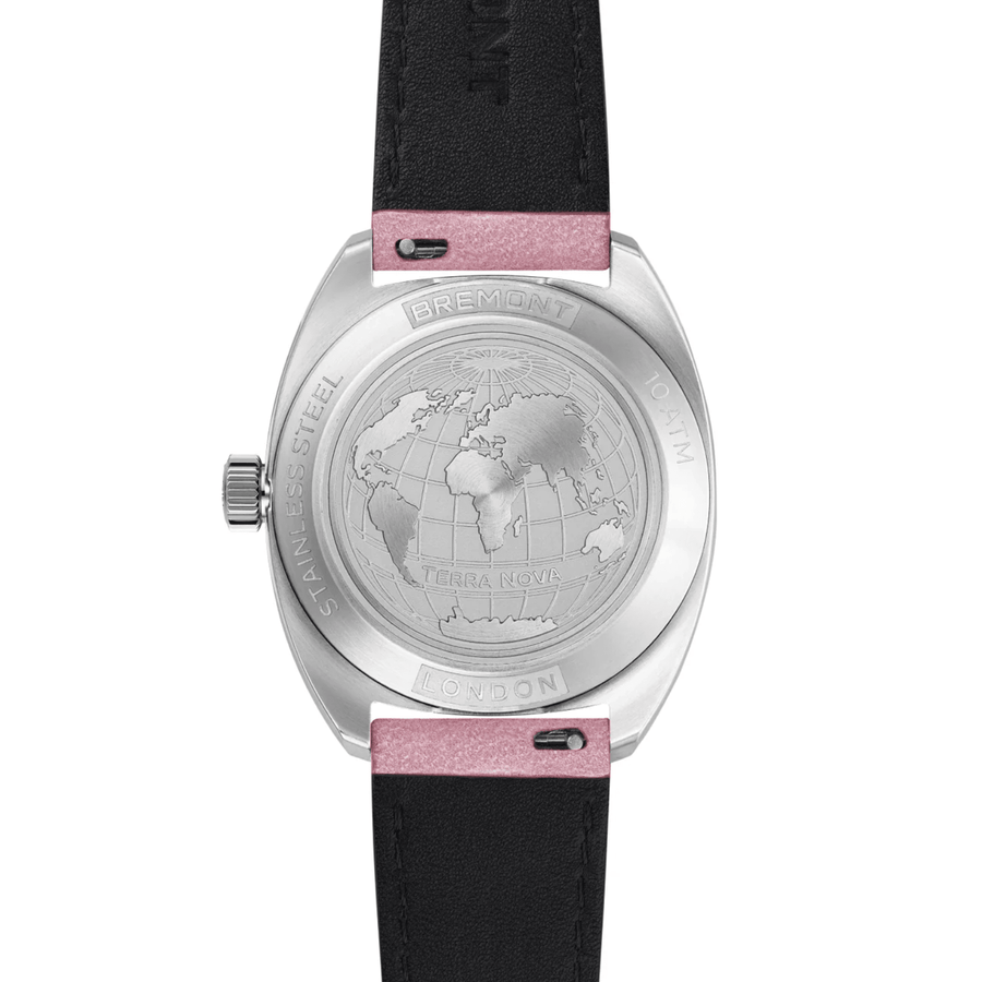 Bremont Terra Nova 35mm Jumping Hour Frosted Pink Leather Strap