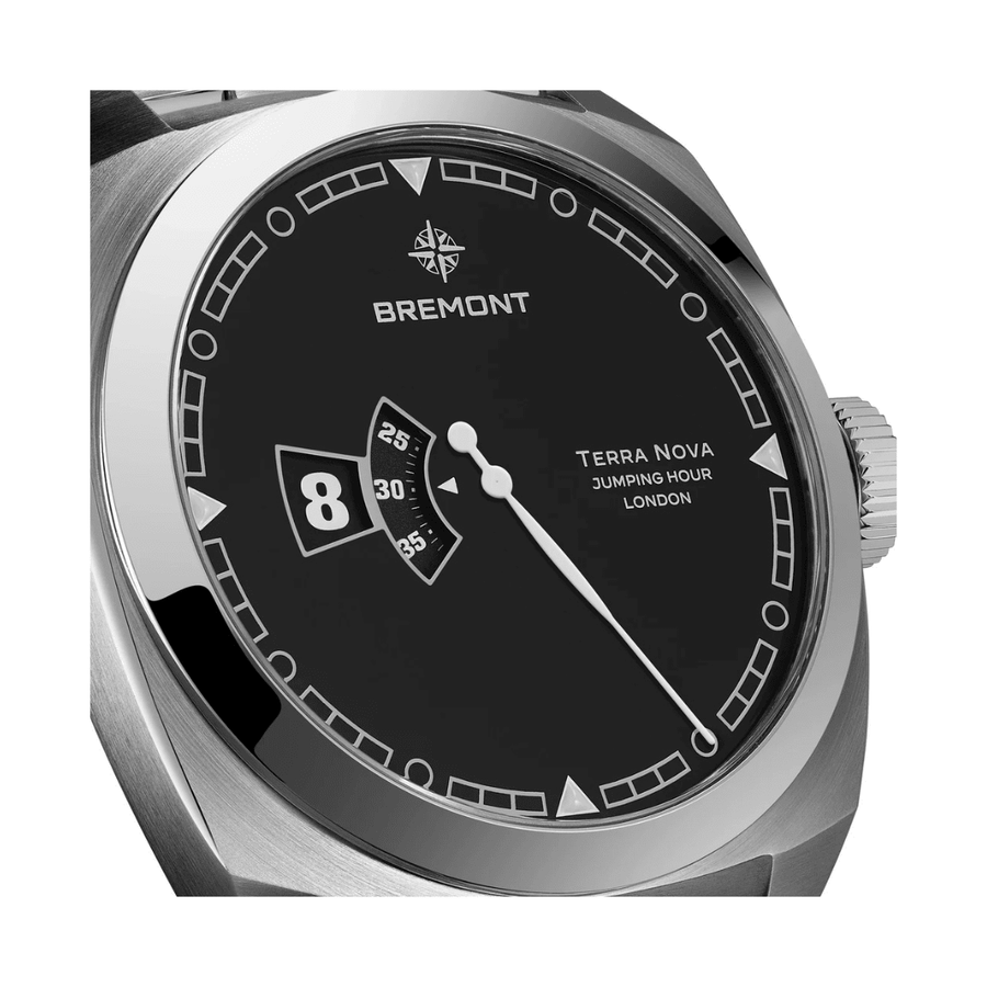 Bremont Terra Nova Jumping Hour Steel Black - TN40-JH-SS-BK-L-S