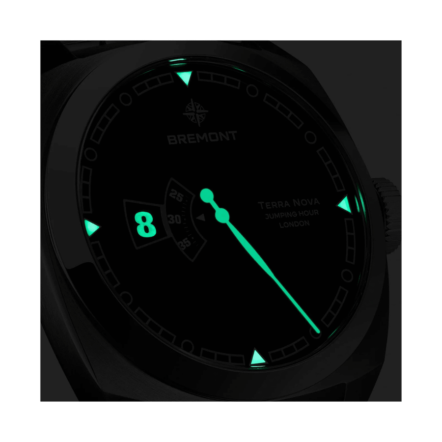 Bremont Terra Nova Jumping Hour Steel Black - TN40-JH-SS-BK-L-S