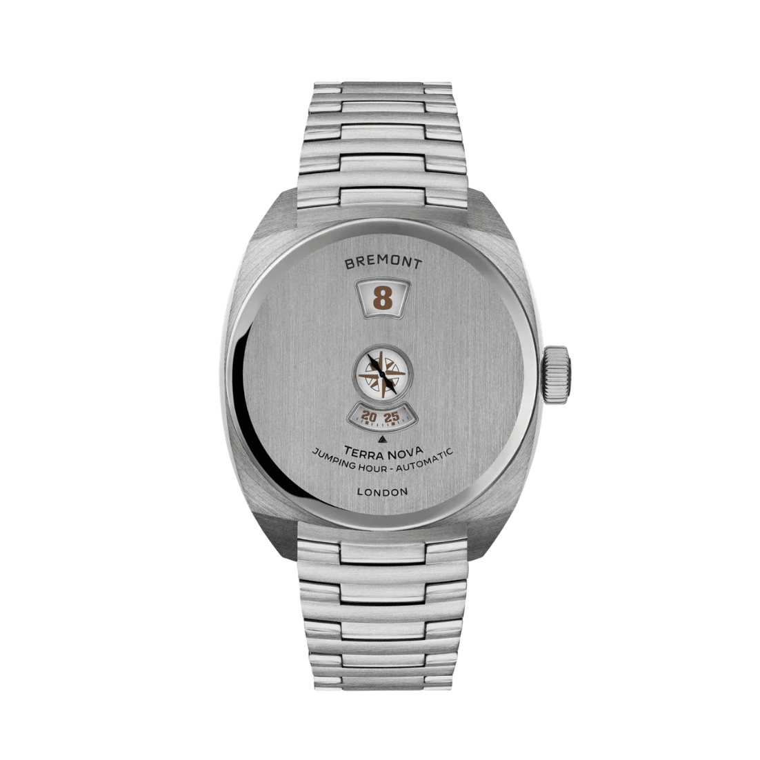 Bremont Terra Nova Jumping Hour Steel - TN38-JH-SS-CC-B