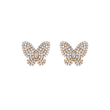 Butterfly Diamond Pavé Rose Gold Earrings-Butterfly Diamond Pavé Rose Gold Earrings