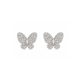 Butterfly Diamond Pavé White Gold Earrings-Butterfly Diamond Pavé White Gold Earrings - DEDMS04818