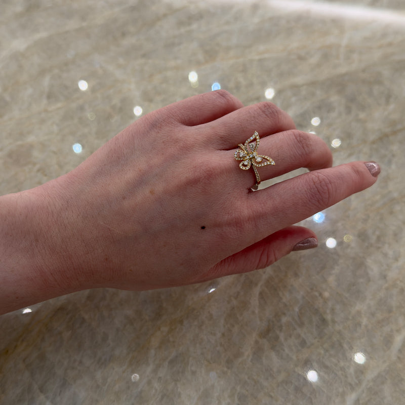 Butterfly Diamond Ring-Butterfly Diamond Ring - DRRDI00323