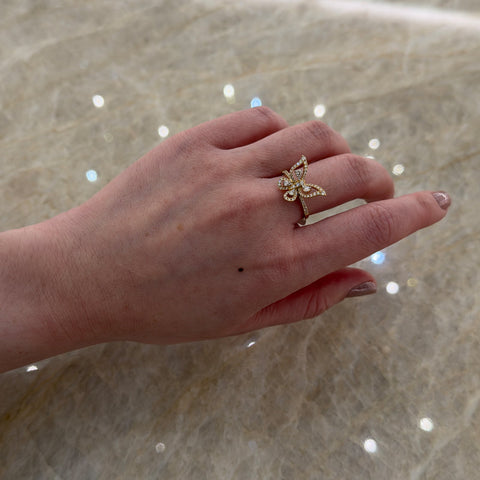 Butterfly Diamond Ring-Butterfly Diamond Ring - DRRDI00323
