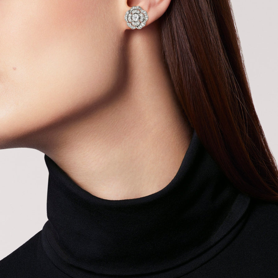 CHANEL Bouton de Camélia Transformable Earrings - J12837