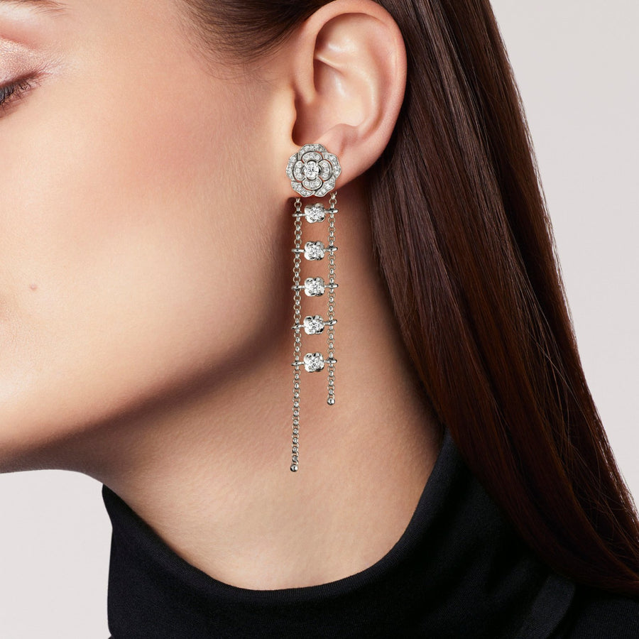CHANEL Bouton de Camélia Transformable Earrings - J12837