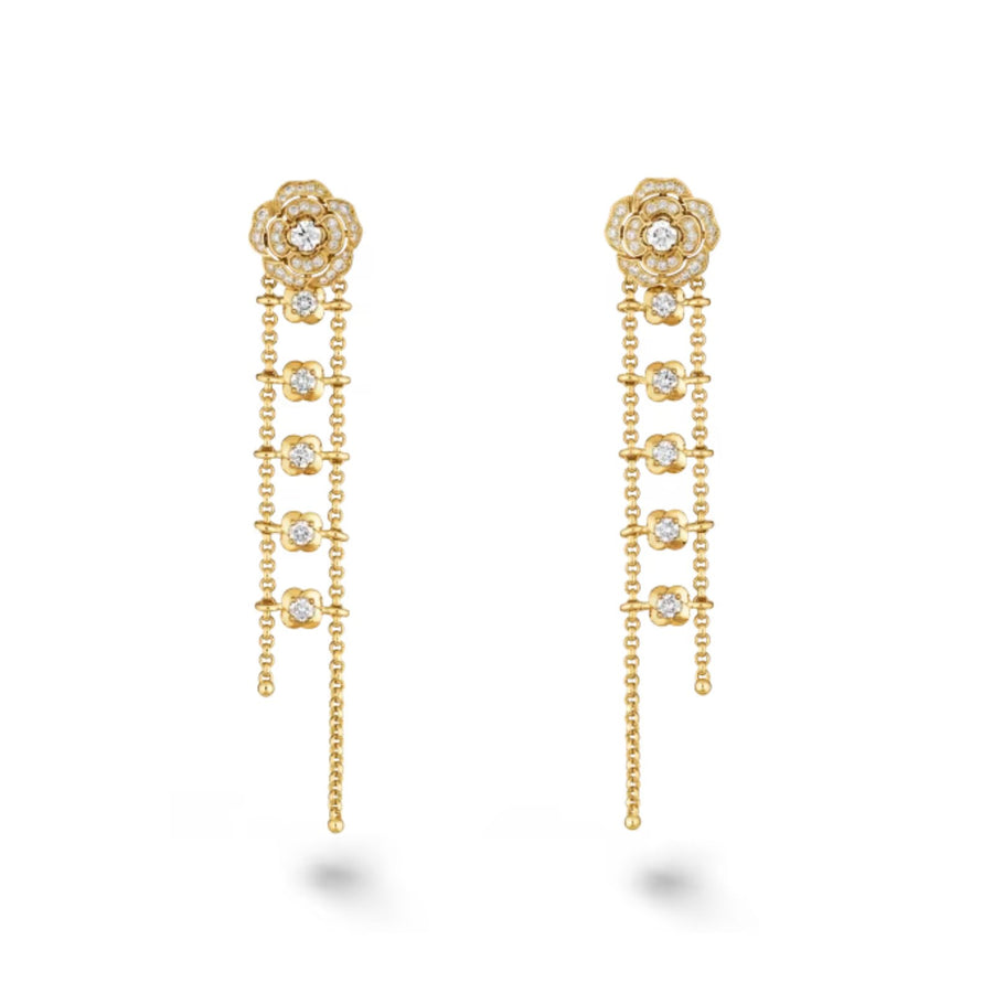 CHANEL Bouton De Camélia Transformable Earrings - J12838