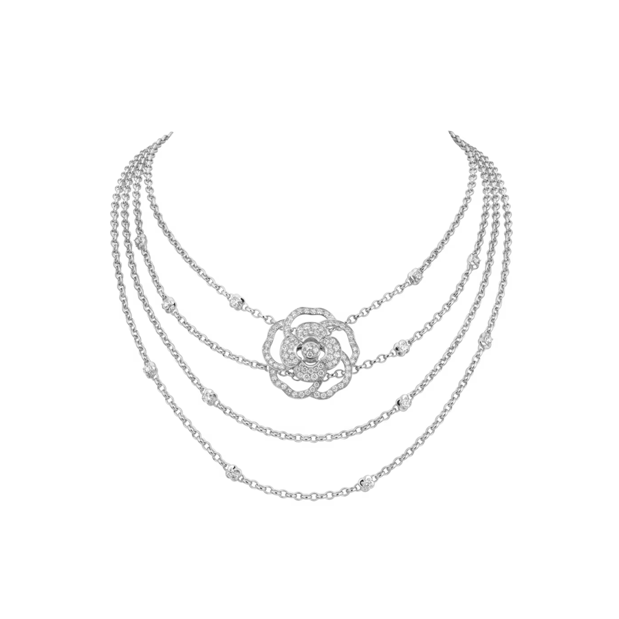 CHANEL Camélia Bloom Plastron Necklace - J13844