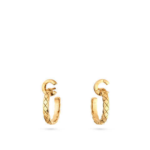 CHANEL Coco Hoop Earrings-CHANEL Coco Hoop Earrings - J13161