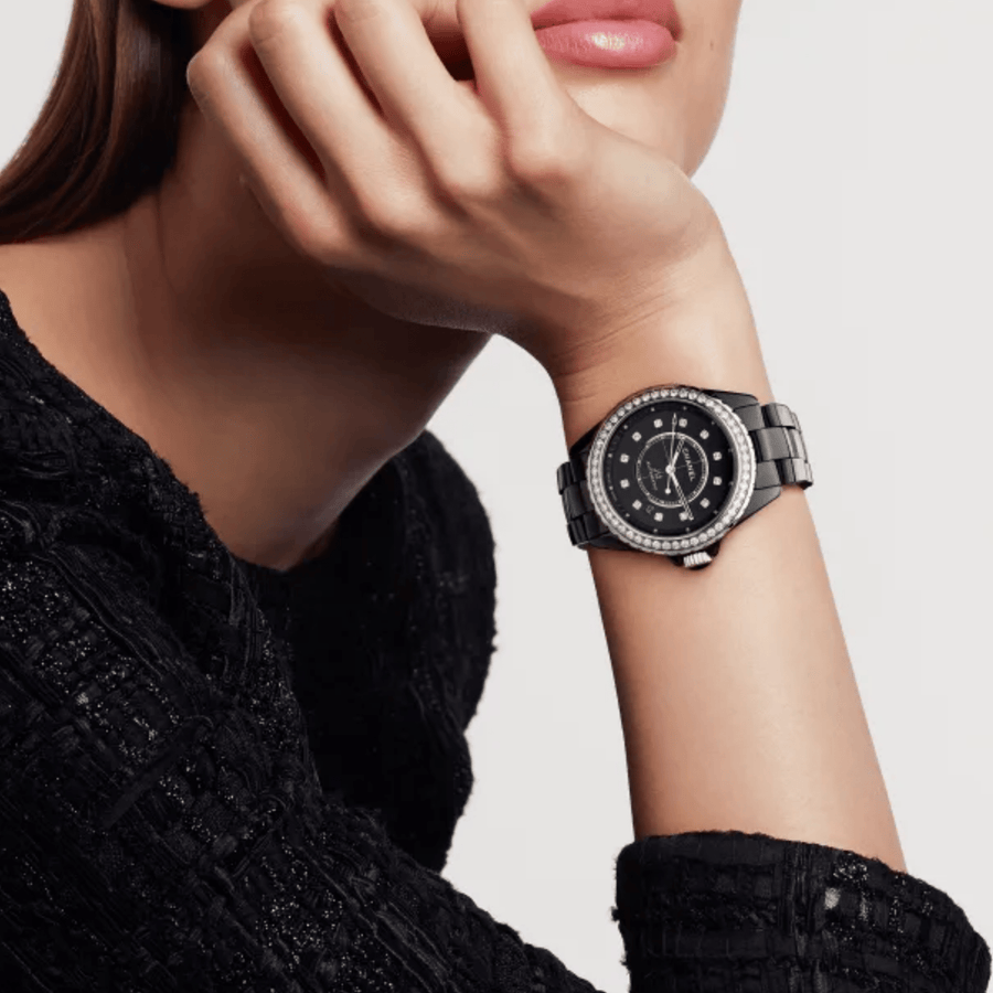 CHANEL J12 Diamond Bezel Watch Caliber 12.1, 38 mm - H6526