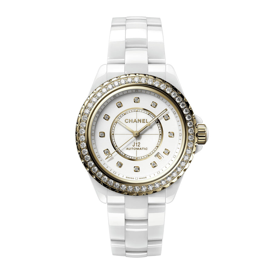 CHANEL J12 Diamond Bezel Watch Caliber 12.1, 38mm - H9836