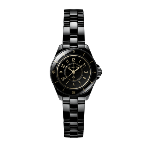 CHANEL J12 Golden Black Watch, 28mm-CHANEL J12 Golden Black Watch, 28mm  H11057