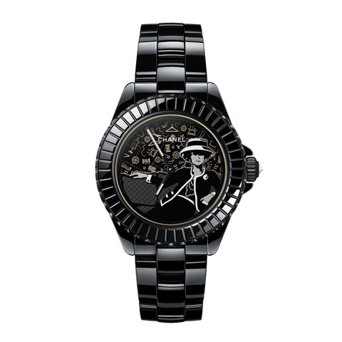 CHANEL MADEMOISELLE J12 Couture Watch, 38mm-CHANEL MADEMOISELLE J12 Couture Watch, 38mm - H9761