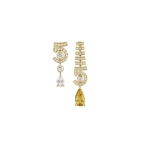 CHANEL N°5 Drop Yellow Gold Earrings-CHANEL N°5 Drop Yellow Gold Earrings - J65435