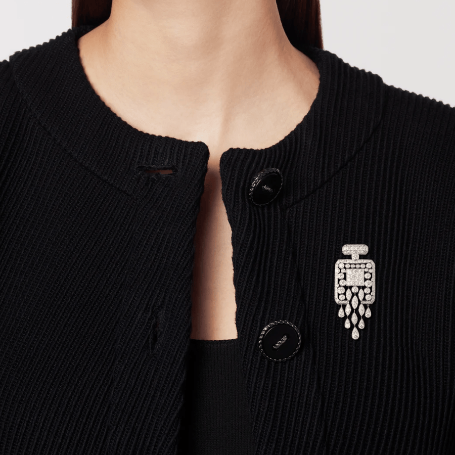 CHANEL N°5 Signature Bottle Diamonds Brooch - J64301