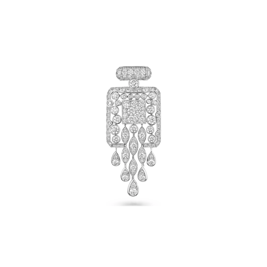 CHANEL N°5 Signature Bottle Diamonds Brooch - J64301