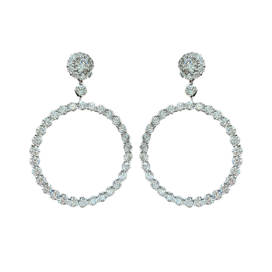 Chopard Diamond Circle Drop Earrings - 840643 - 1002