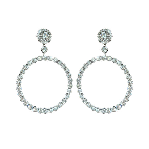 Chopard Diamond Circle Drop Earrings-Chopard Diamond Circle Drop Earrings - 840643 - 1002