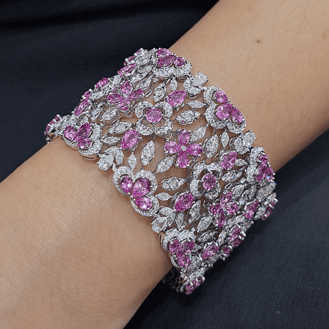 Chopard Diamond Pink Sapphire Bracelet-Chopard Diamond Pink Sapphire Bracelet - 850220 - 1001