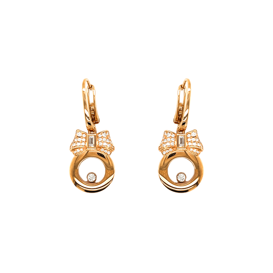 Chopard Happy Diamonds Dangling Earrings with Bow - 835020 - 5201