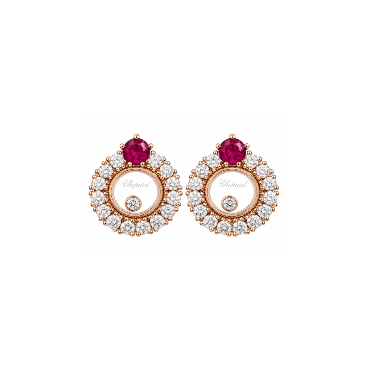 Chopard Happy Diamonds Earrings with Ruby 839466-5901