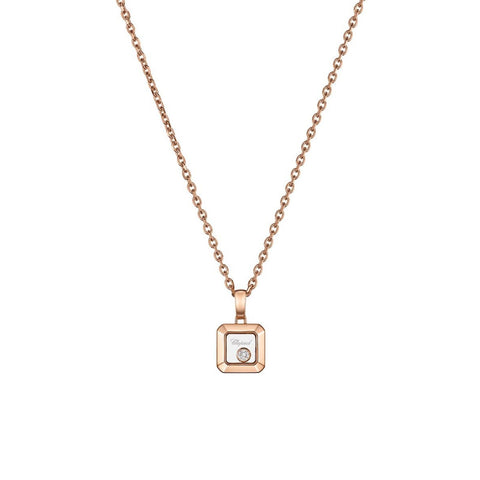 Chopard Happy Diamonds Icons Pendant-Chopard Happy Diamonds Icons Pendant in 18 karat rose gold with one moving diamond.