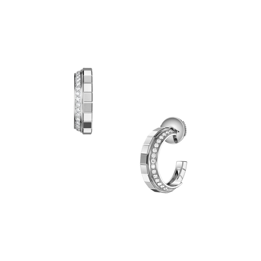 Chopard Ice Cube Earrings - 837008-1001 - Chopard Ice Cube Earrings in 18 karat white gold with diamonds totaling 0.24 carats.